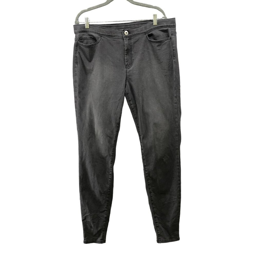 J. Jill Leggings Jeans Womens Size 16R Washed Black Skinny Stretch